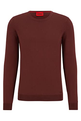 HUGO Herren San Cedric-M1 Pullover aus besonders feiner Merinowolle Dunkelbraun XXL von HUGO