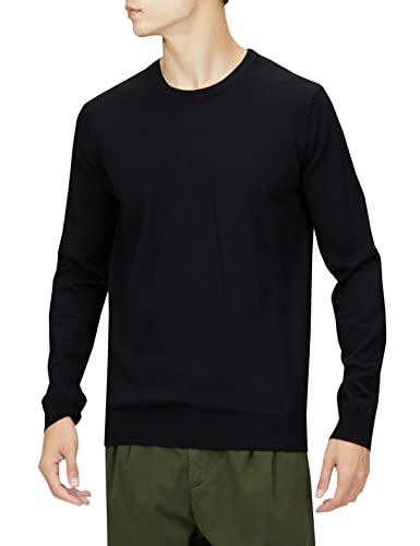 HUGO Herren San Cedric-M1 Pullover aus Schurwolle mit Logo-Stickerei Schwarz001 M von HUGO