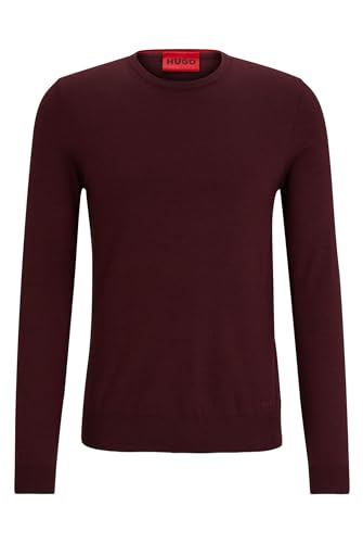 HUGO Herren San Cedric-m1 Knitted Sweater, Dark Red604, S EU von HUGO