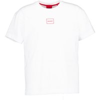 HUGO Herren T-Shirt weiß Baumwolle & Mix unifarben von HUGO