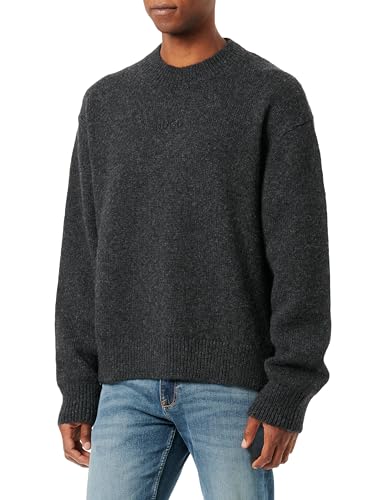 HUGO Herren Seese Knitted Sweater, Dark Grey23, M EU von HUGO