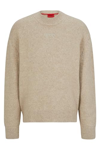 HUGO Herren Seese Knitted Sweater, Light Beige275, XL EU von HUGO