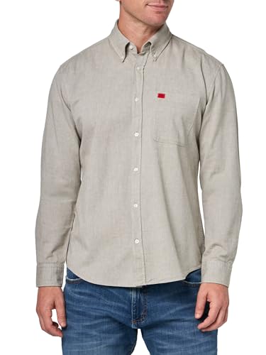 HUGO Herren Slim Fit Langarm Oxford Button Down Hemd, Mintgrün, XL von HUGO