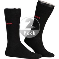 HUGO Herren Socken schwarz Baumwolle unifarben von HUGO