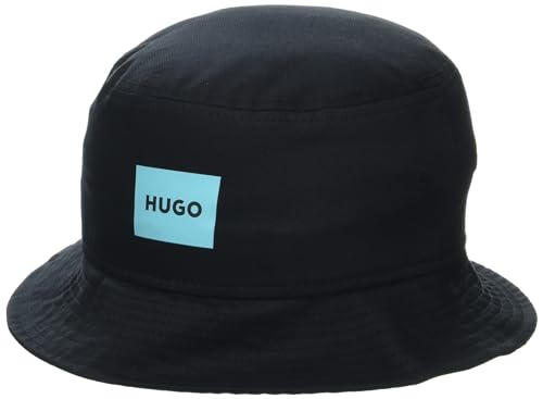 HUGO Herren Square Logo Bucket Hat Schlapphut, Schwarz-Black Pepper, L/XL von HUGO