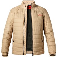 HUGO Herren Steppjacke beige Mikrofaser unifarben von HUGO