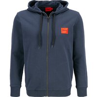 HUGO Herren Sweatjacke blau Baumwolle unifarben von HUGO