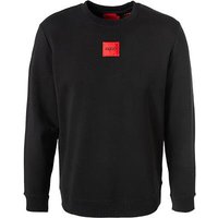 HUGO Herren Sweatshirt schwarz Baumwolle Logo und Motiv von HUGO