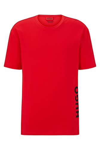 HUGO Herren T-Shirt RN Relaxed T-Shirt aus Baumwoll-Jersey mit UV-Schutz von LSF 50+ Hellrosa S von HUGO