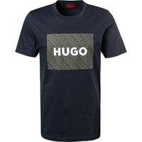 HUGO Herren T-Shirt blau Baumwolle von HUGO