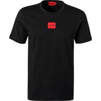 HUGO Herren T-Shirt schwarz Baumwolle von HUGO