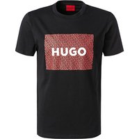 HUGO Herren T-Shirt schwarz Baumwolle von HUGO