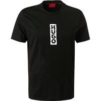 HUGO Herren T-Shirt schwarz Baumwolle von HUGO