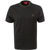 HUGO Herren T-Shirt schwarz Baumwolle von HUGO