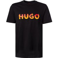 HUGO Herren T-Shirt schwarz Baumwolle von HUGO