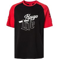 HUGO Herren T-Shirt schwarz Baumwolle von HUGO