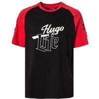 HUGO Herren T-Shirt schwarz Baumwolle von HUGO