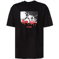 HUGO Herren T-Shirt schwarz Baumwolle von HUGO