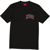 HUGO Herren T-Shirt schwarz Baumwolle von HUGO