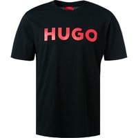 HUGO Herren T-Shirt schwarz Baumwolle von HUGO