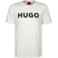 HUGO Herren T-Shirts weiß Baumwolle von HUGO