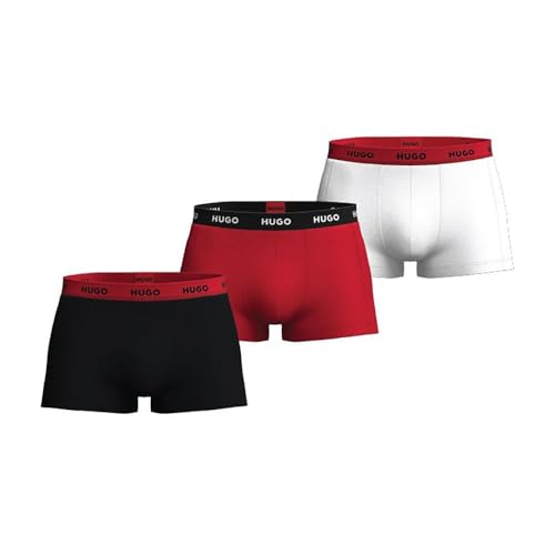 HUGO Herren Trunk Triplet Pack Trunk, Bright Red626, XXL von HUGO