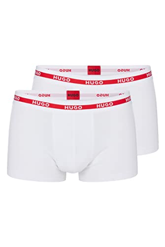 HUGO Herren Twin Pack Trunk Boxershorts, New - White100, XXL EU von HUGO