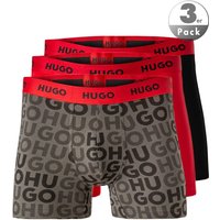 HUGO Herren Trunks rot Baumwolle unifarben von HUGO