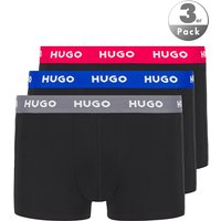 HUGO Herren Trunks schwarz Baumwolle & Mix unifarben von HUGO
