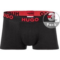 HUGO Herren Trunks schwarz Lyocell unifarben von HUGO