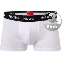 HUGO Herren Trunks weiß Baumwolle unifarben von HUGO