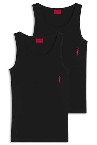 HUGO Herren Twin Pack Tank Top, Black1, XL EU von HUGO