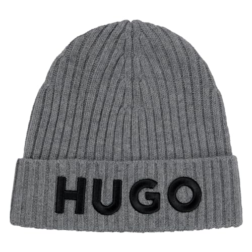 HUGO Herren Unisex-x565-6 Beanie, Silver47, Einheitsgröße EU von HUGO