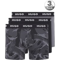 HUGO Herren Trunks grau Baumwolle & Mix unifarben,Geprintet von HUGO
