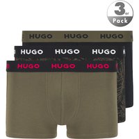 HUGO Herren Trunks grün Baumwolle gemustert von HUGO
