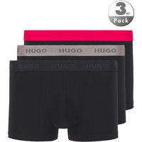 HUGO Herren Trunks schwarz Baumwolle unifarben von HUGO