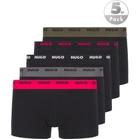 HUGO Herren Trunks schwarz Baumwolle unifarben von HUGO
