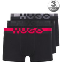 HUGO Herren Trunks schwarz Baumwolle unifarben von HUGO