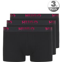 HUGO Herren Trunks schwarz Baumwolle & Mix unifarben von HUGO