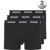 HUGO Herren Trunks schwarz Baumwolle unifarben von HUGO