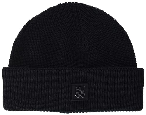 HUGO Herren Xamoh Beanie, Black1, Einheitsgröße EU von HUGO