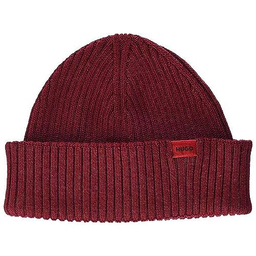 HUGO Herren Xishon Beanie, Dark Red604, Einheitsgröße EU HUGO Herren Xishon Beanie, Dark Red604, Einheitsgröße EU von HUGO