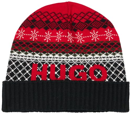 HUGO Herren Xoulu Beanie, Open Pink693, Einheitsgröße EU HUGO Herren Xoulu Beanie, Open Pink693, Einheitsgröße EU von HUGO