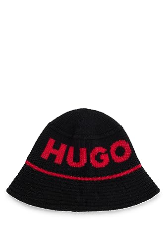 HUGO Herren Xuss Beanie, Black1, Einheitsgröße EU von HUGO