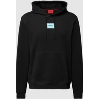 HUGO Hoodie mit Label-Patch Modell 'Daratschi' in Black, Größe M von HUGO