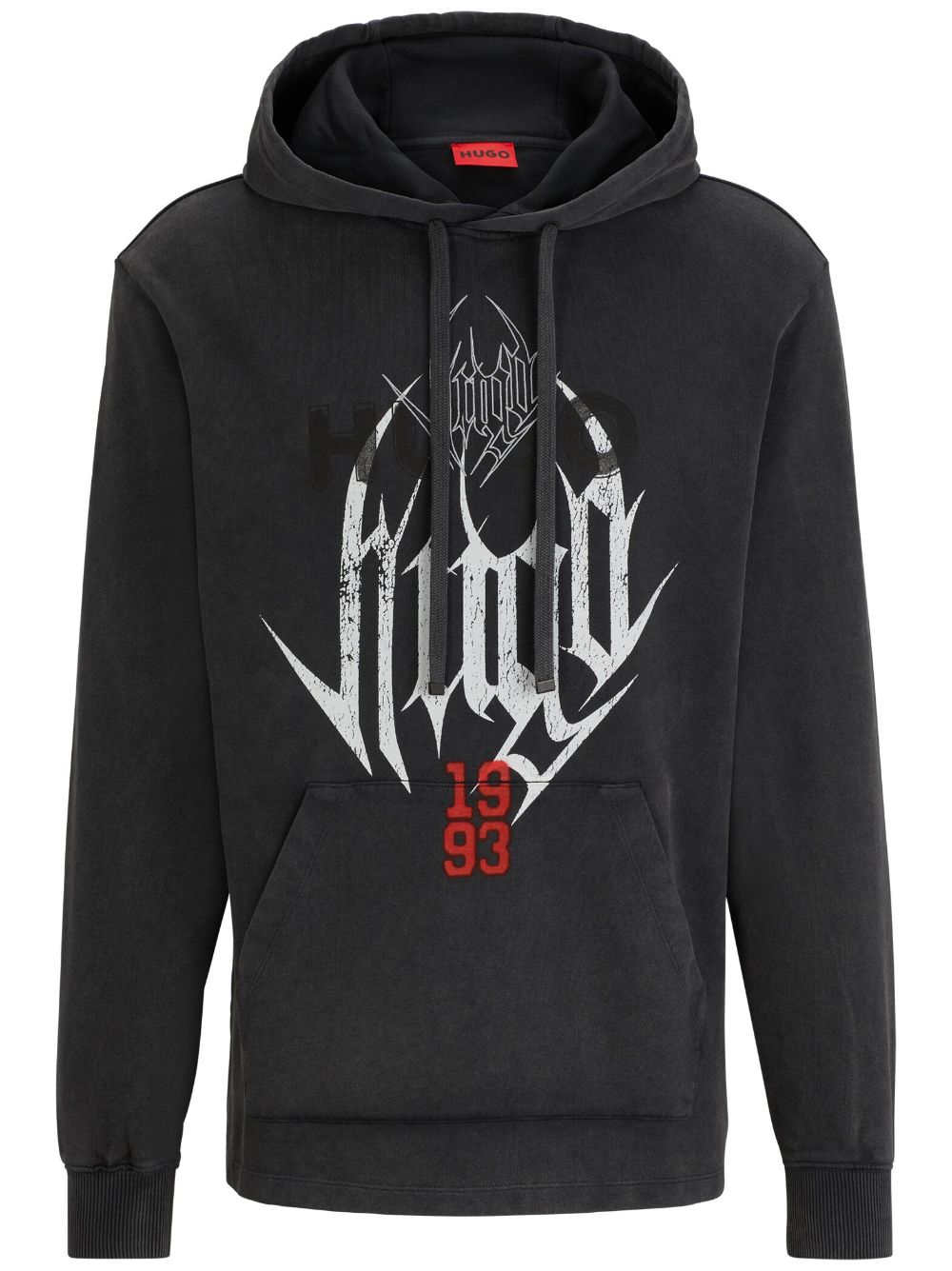 HUGO Hoodie mit Logo-Print - Schwarz von HUGO