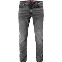 HUGO Herren Jeans grau Baumwolle Slim Fit von HUGO