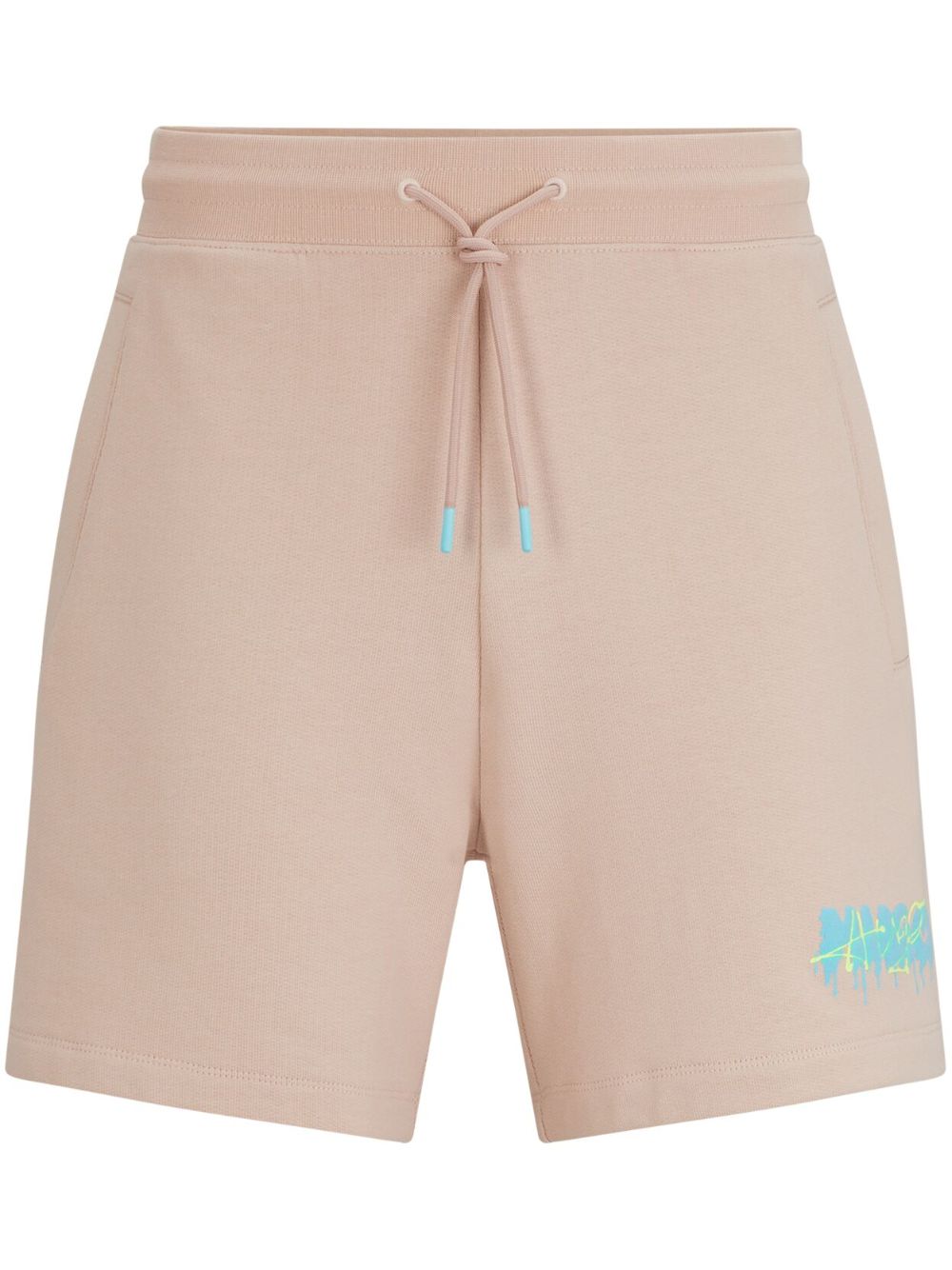 HUGO Joggingshorts mit Logo-Print - Nude von HUGO