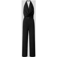 HUGO Jumpsuit mit Wasserfall-Ausschnitt Modell 'Kafesa' in Black, Größe 46 von HUGO