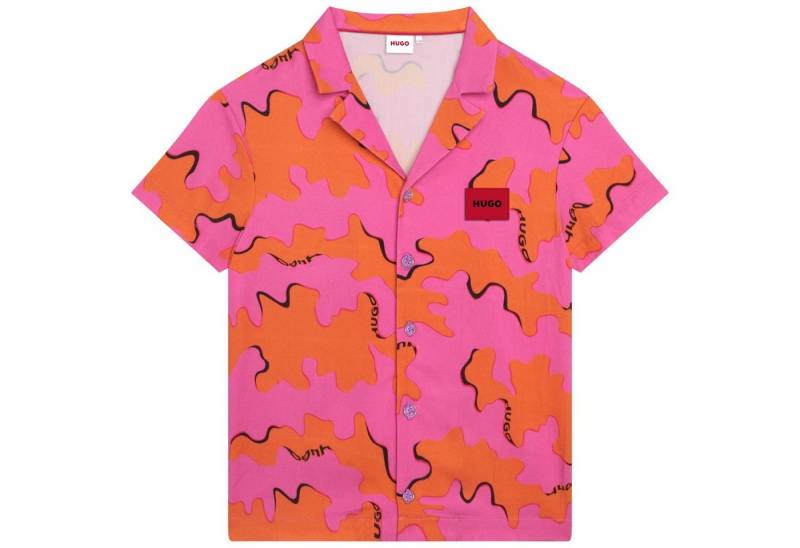 HUGO Kurzarmhemd HUGO cooles Boys Hemd mit Logo Print von HUGO